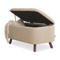 Julia bankje met opbergruimte beige - 83 x 41 cm
