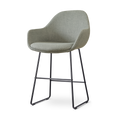 Nino-Mae barkruk saliegroen - zwart onderstel - 65 cm