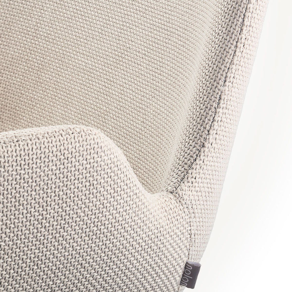 Niva-Eef draaibare tulp eetkamerstoel beige - mat zwart onderstel