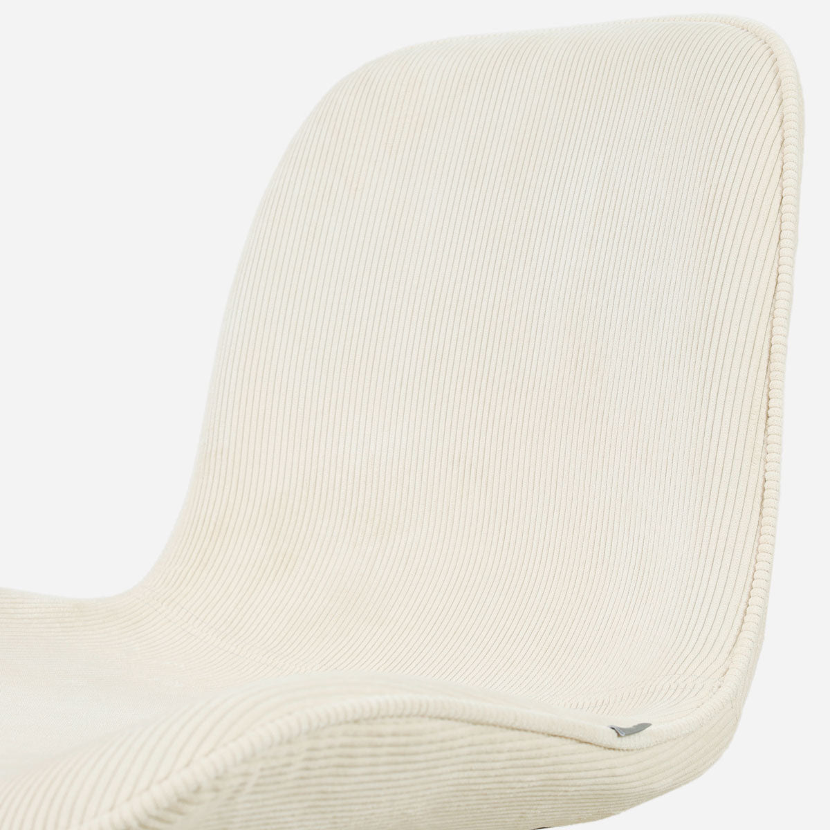 Noor-Fé draaibare eetkamerstoel rib beige - houten onderstel