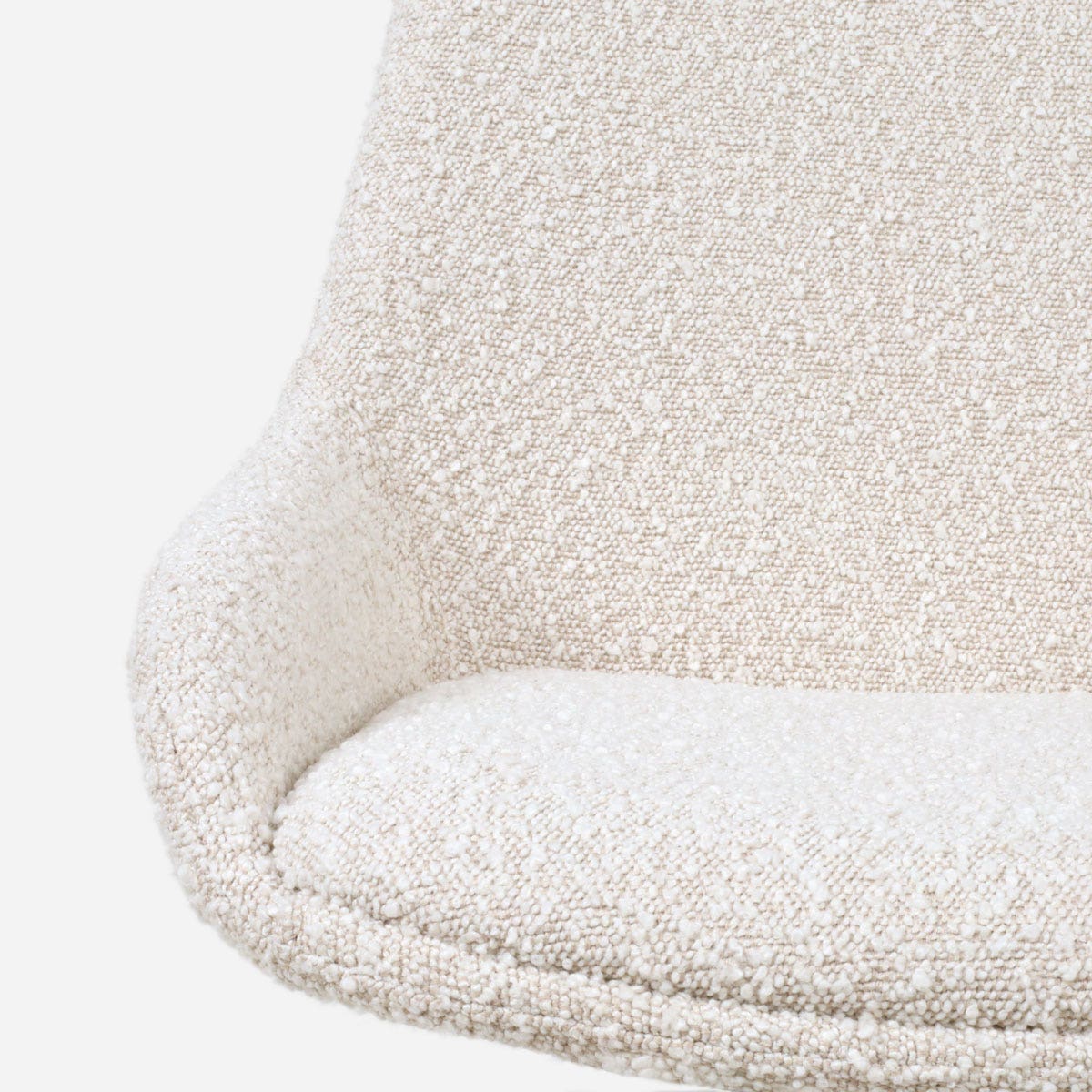 Niva-Isa draaibare tulp barkruk bouclé beige - verstelbaar - beige onderstel