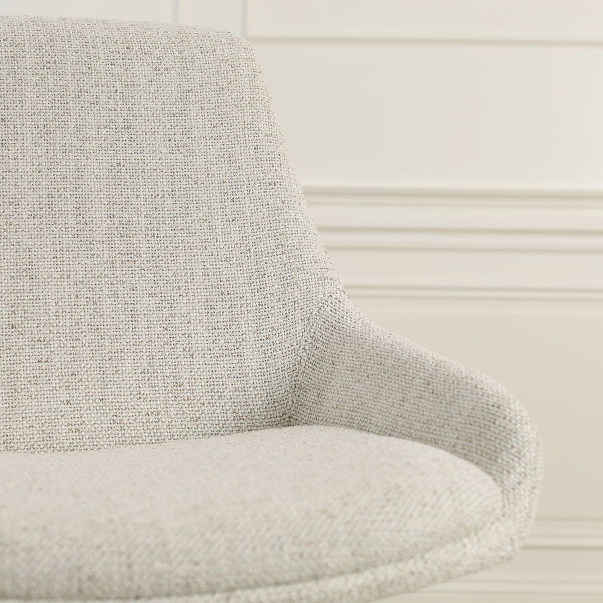 Nino-Isa barkruk beige gemêleerd - wit onderstel - 65 cm