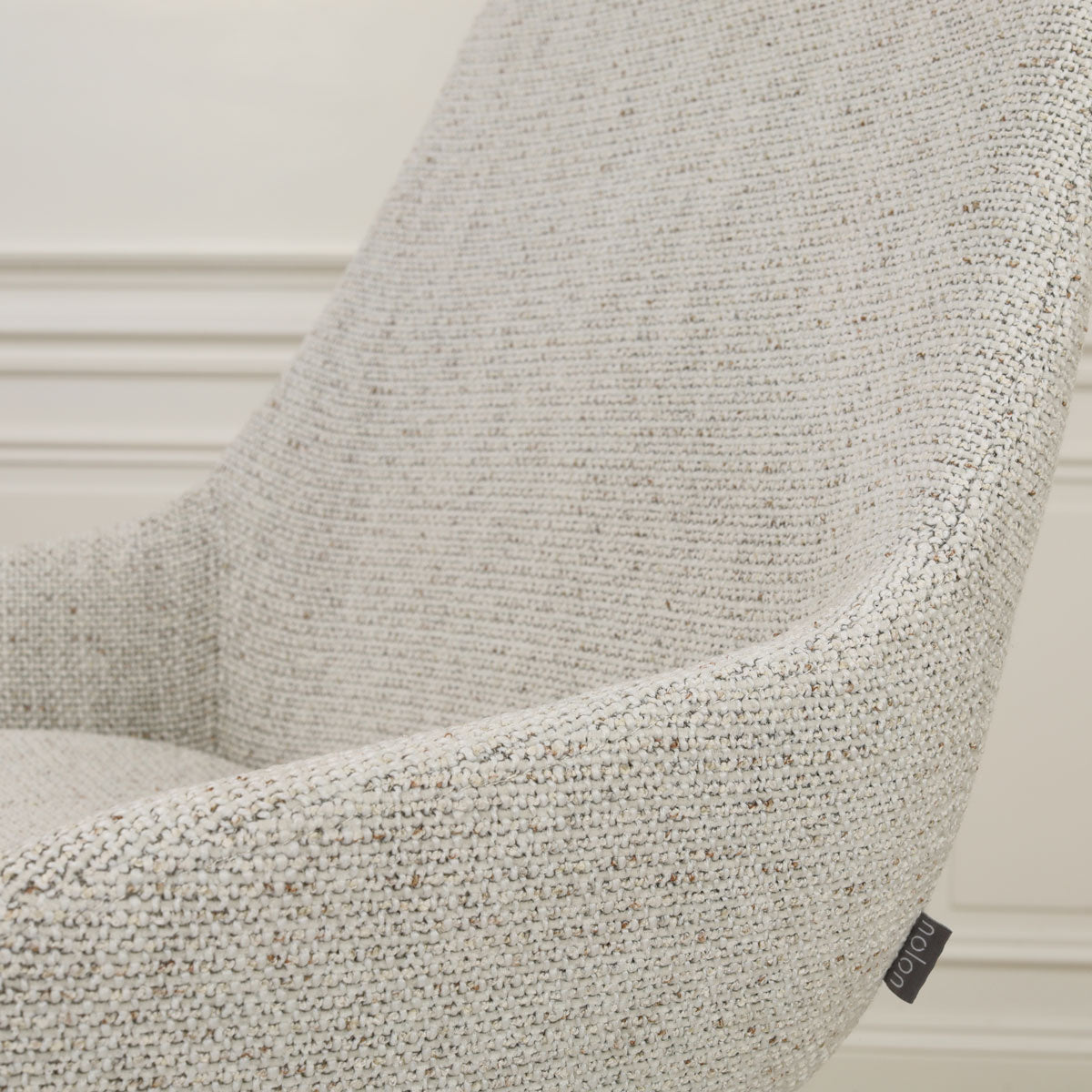 Nino-Isa barkruk beige gemêleerd - zwart onderstel - 75 cm