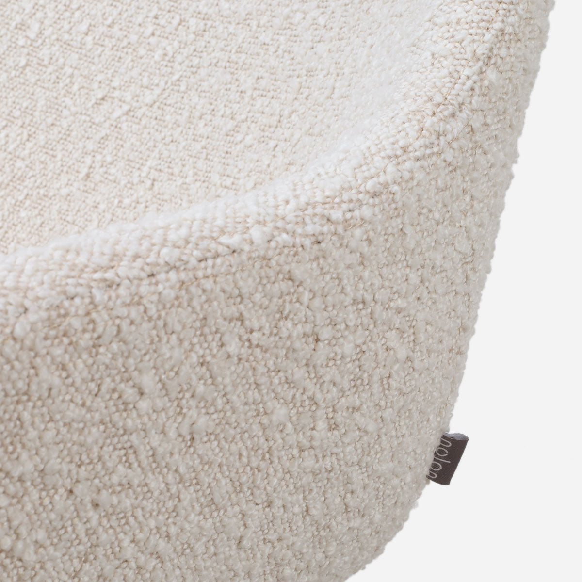 Noa-Mae eetkamerstoel bouclé beige - zwart onderstel