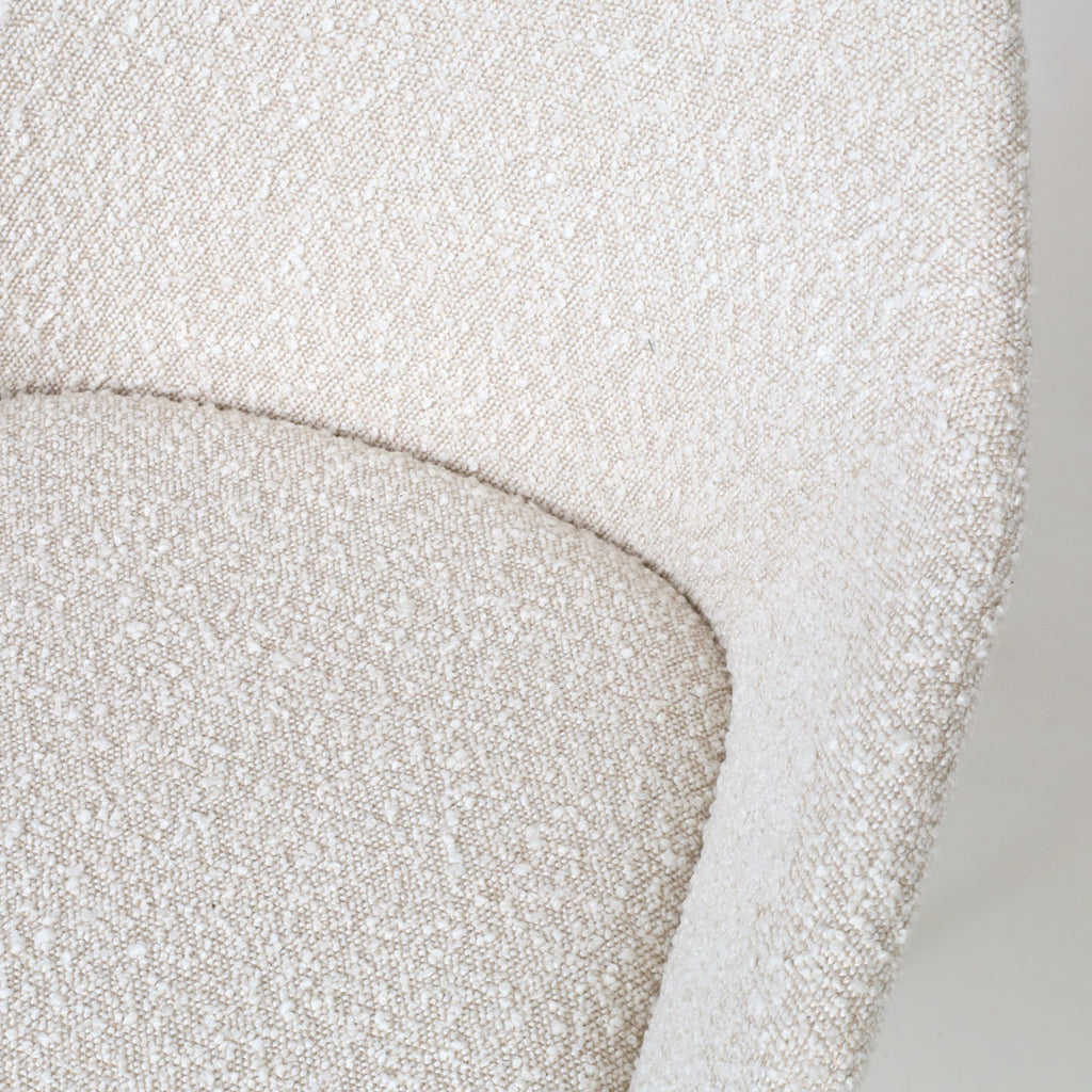 Nino-Mae barkruk bouclé beige - beige onderstel - 65 cm