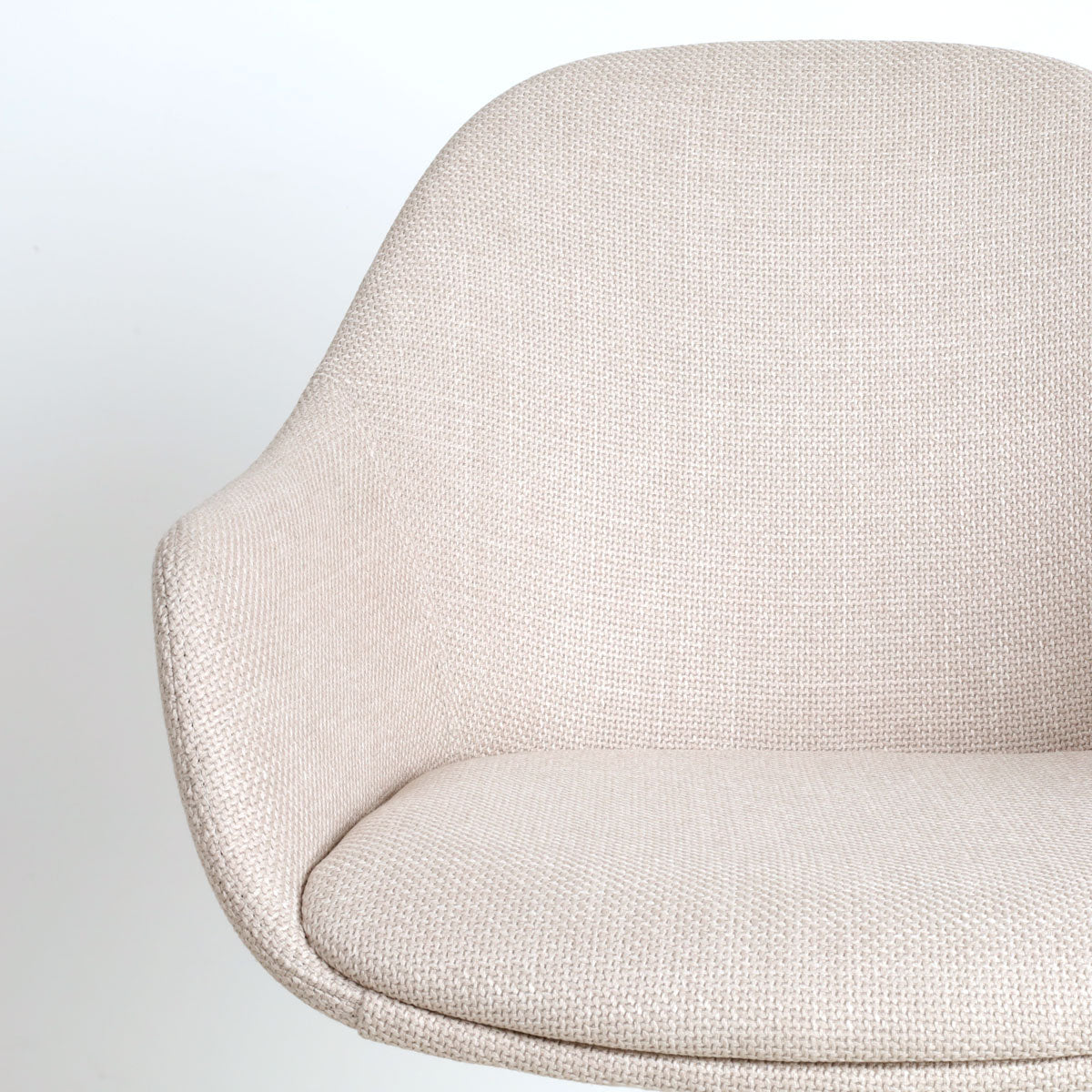 Noor-Mae draaibare eetkamerstoel beige - houten onderstel