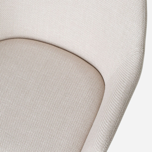 Noor-Mae draaibare eetkamerstoel beige - houten onderstel