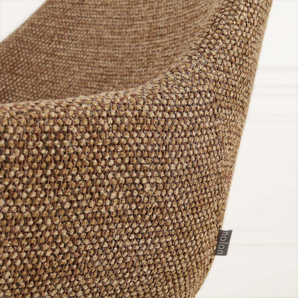 Niva-Mae draaibare tulp barkruk bruin blend - verstelbaar - beige onderstel