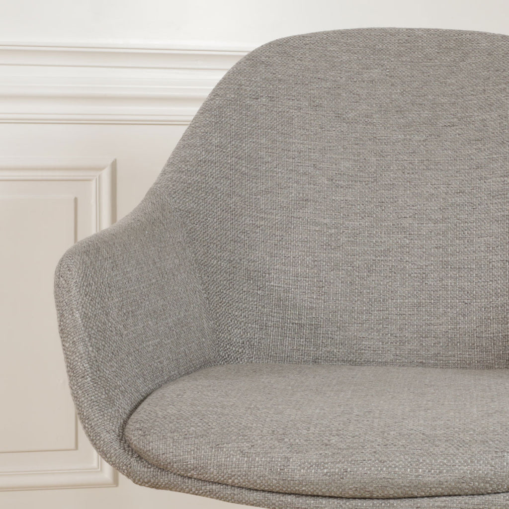 Nino-Mae barkruk warm grijs - zwart onderstel - 75 cm