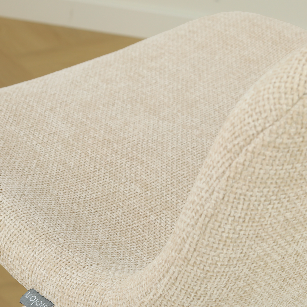 Nino-Mats barkruk cottonbeige - wit onderstel - 75 cm