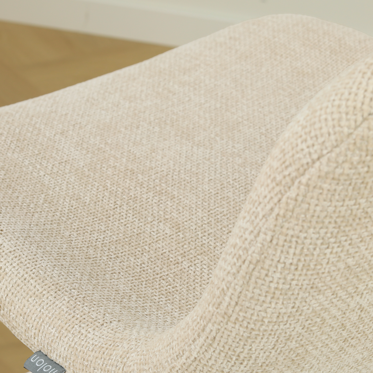 Nino-Mats barkruk cottonbeige - beige onderstel - 65 cm