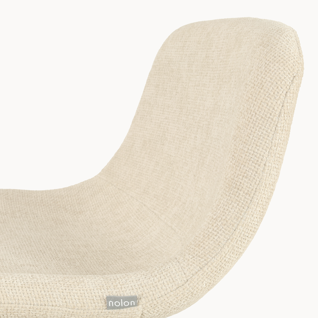 Nino-Mats barkruk cottonbeige - wit onderstel - 75 cm