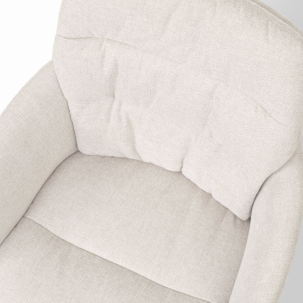 Niva-Mia draaibare tulp eetkamerstoel beige - mat zwart onderstel