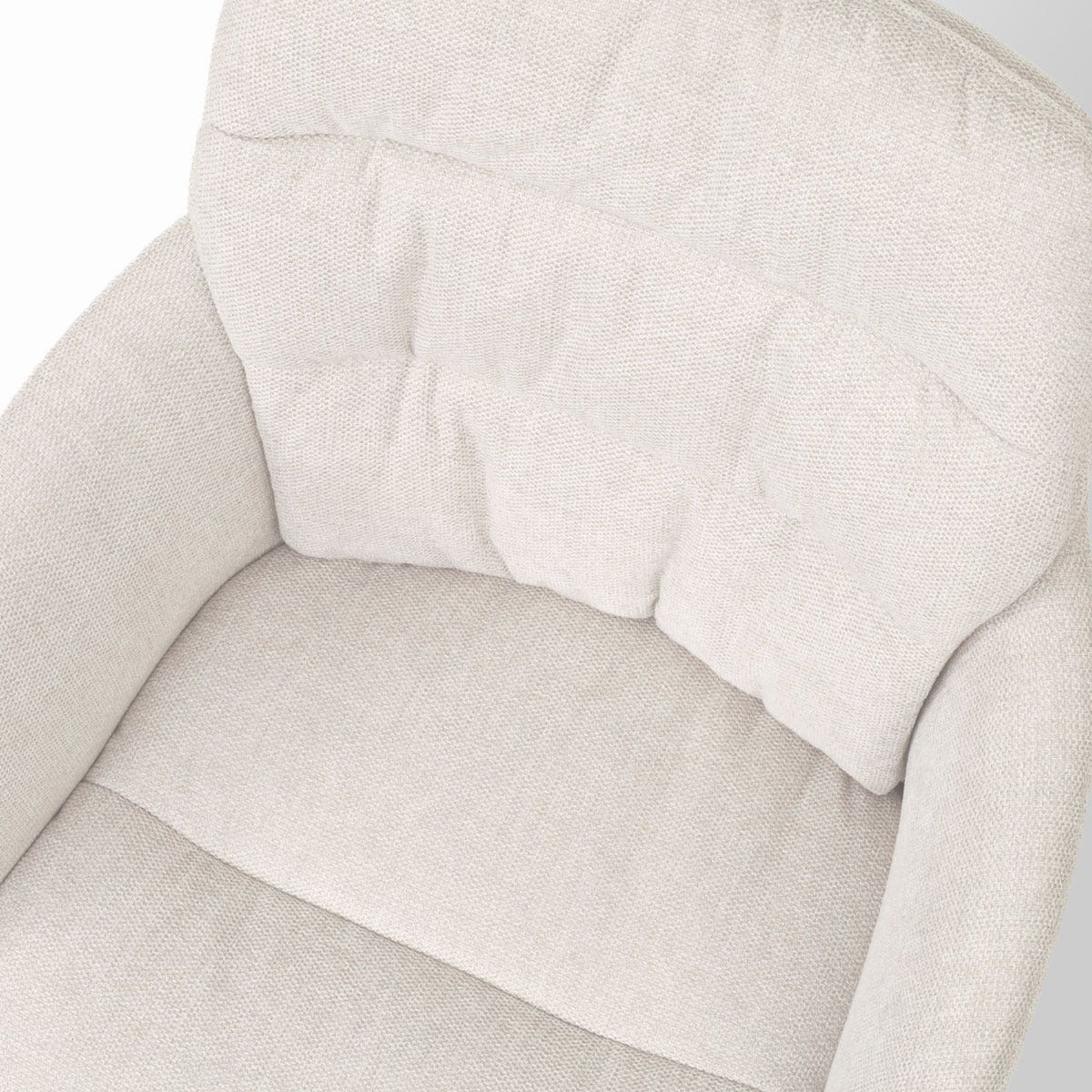 Niva-Mia draaibare tulp eetkamerstoel beige - mat zwart onderstel