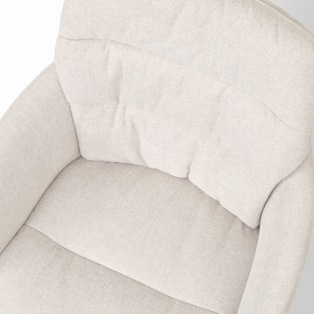 Noa-Mia eetkamerstoel beige - wit onderstel