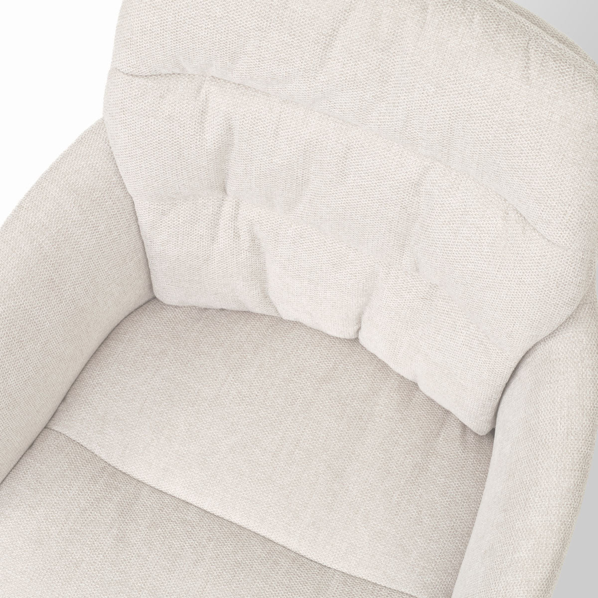 Noa-Mia eetkamerstoel beige - wit onderstel