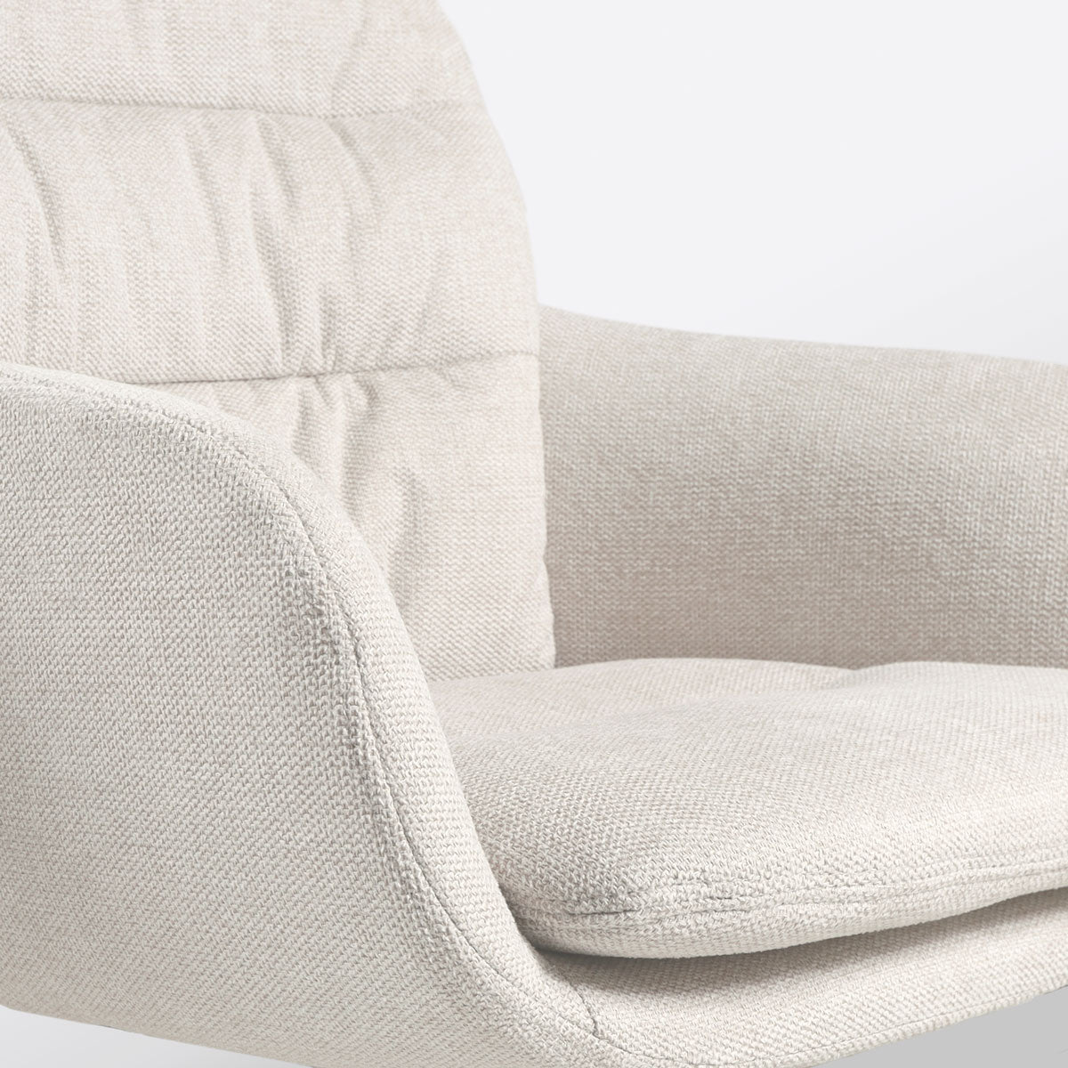 Noa-Mia eetkamerstoel beige - wit onderstel
