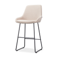 Nino-Isa barkruk beige - zwart onderstel - 65 cm