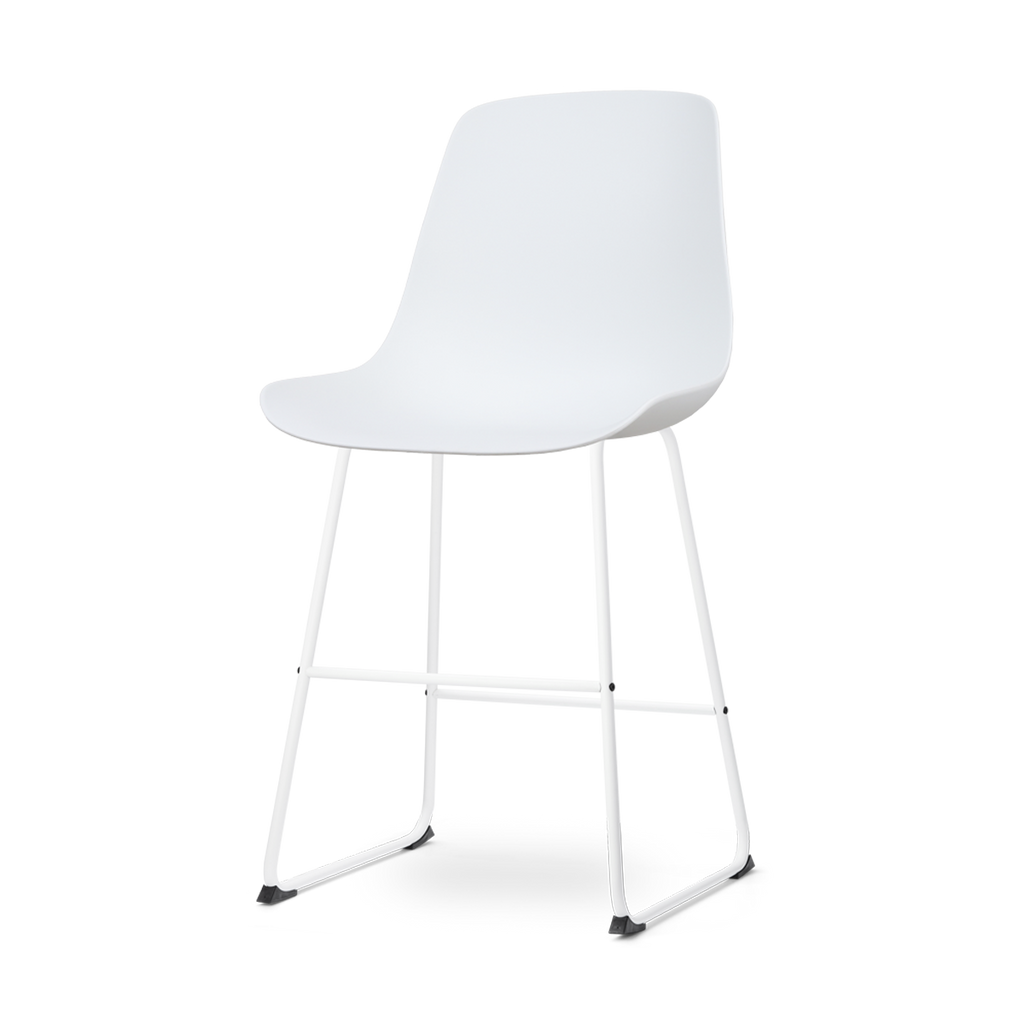 Nino-Pip barkruk wit - wit onderstel - 65 cm