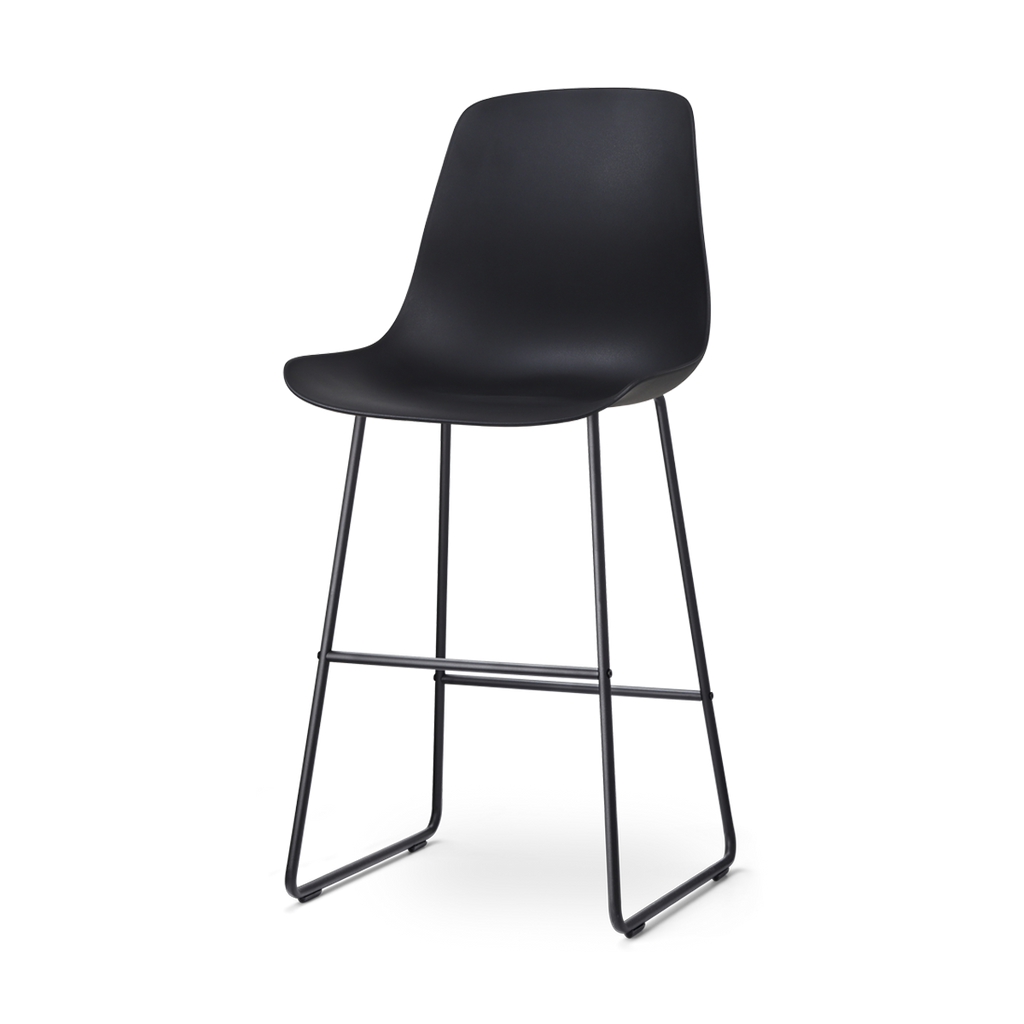 Nino-Pip barkruk zwart - zwart onderstel - 75 cm