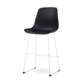 Nino-Pip barkruk zwart - wit onderstel 75 cm