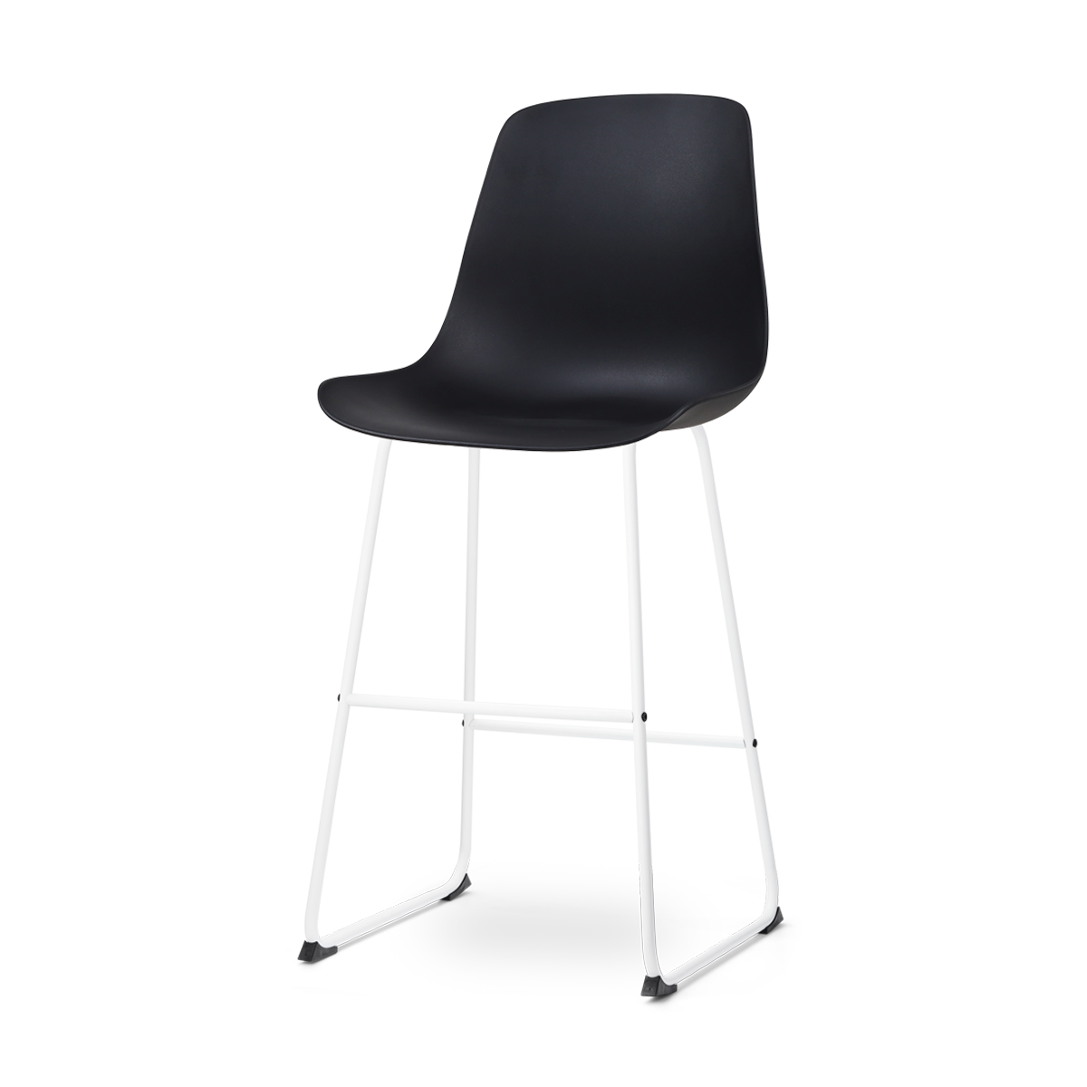 Nino-Pip barkruk zwart - wit onderstel 75 cm