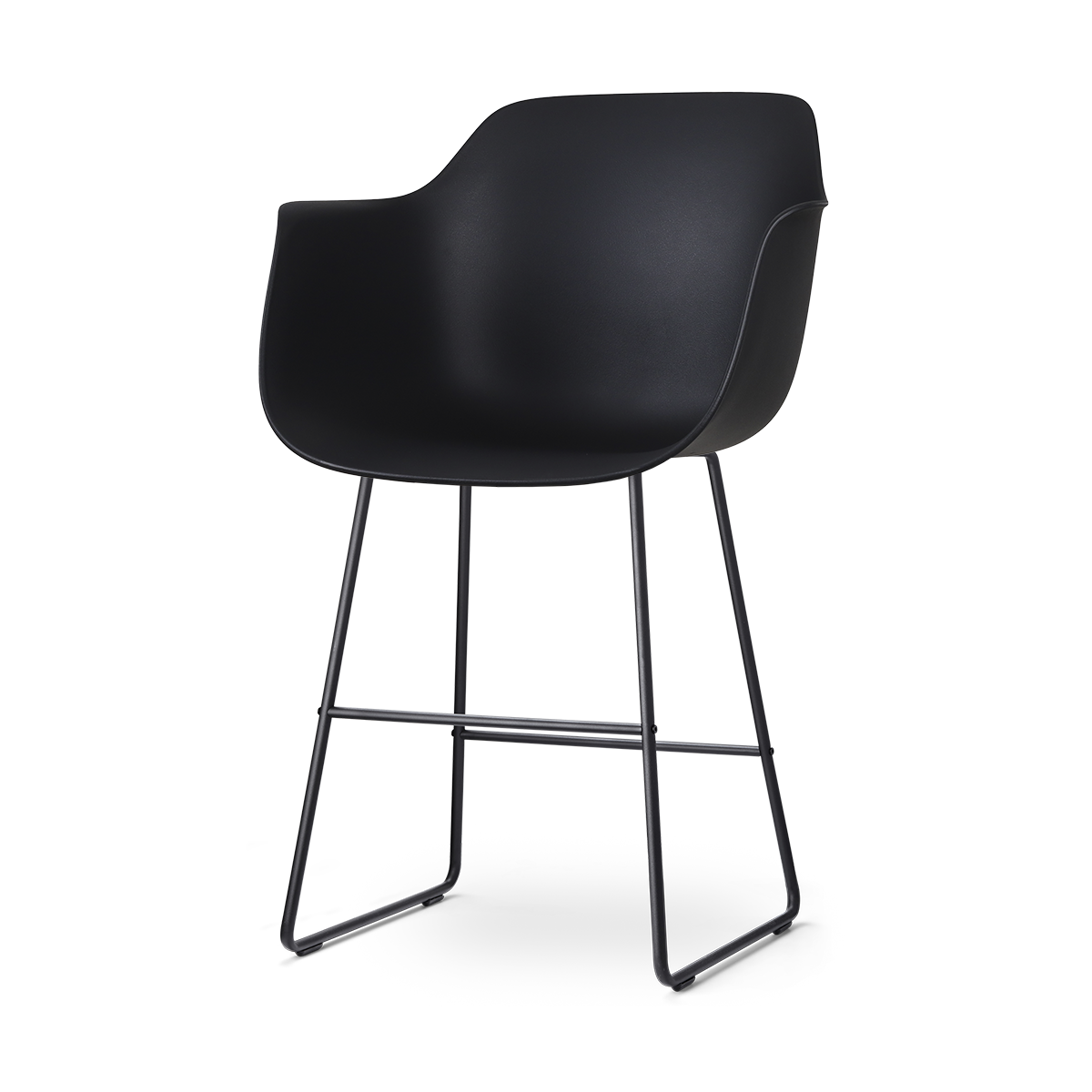 Nino-Puk barkruk zwart - zwart onderstel - 65 cm