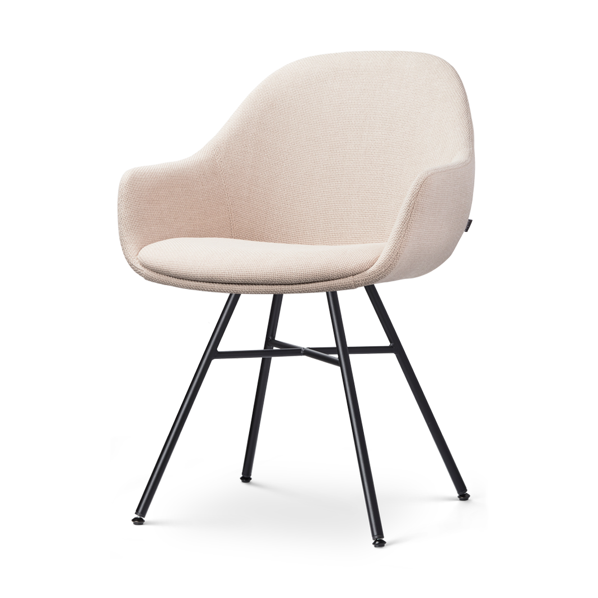 Noa-Mae eetkamerstoel beige - zwart onderstel