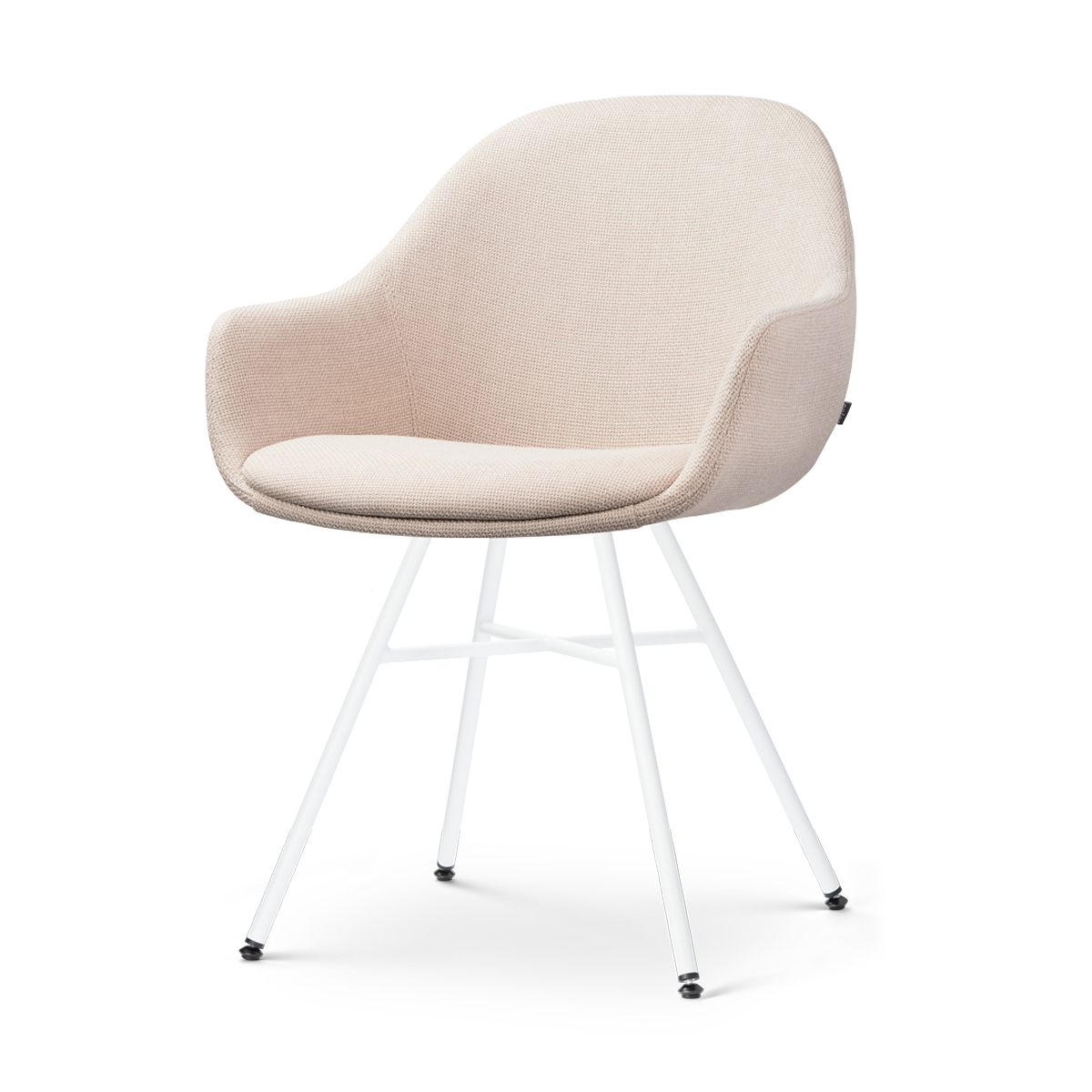 Noa-Mae eetkamerstoel beige - wit onderstel