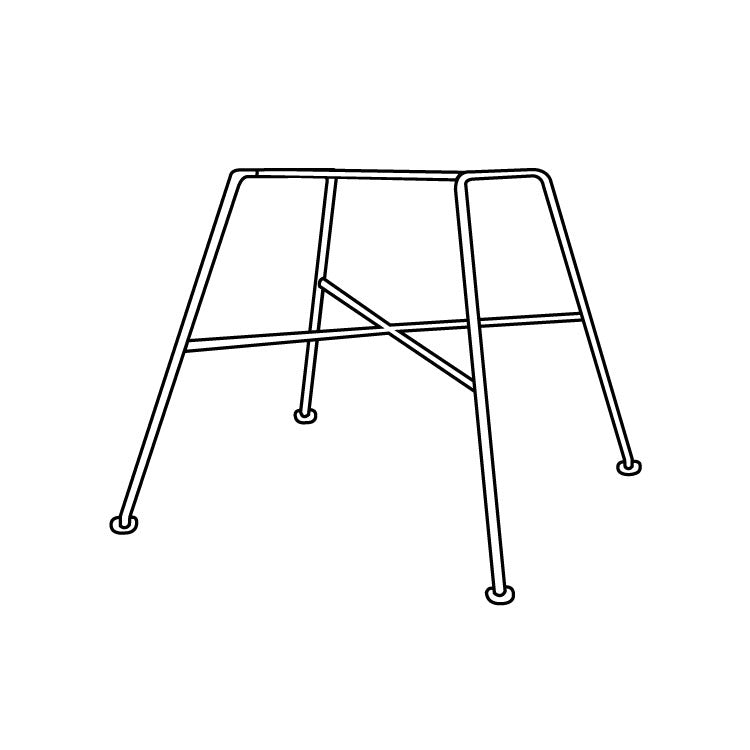 Noa metalen onderstel zwart - met kruis