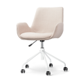Nout-Eef bureaustoel beige - wit onderstel