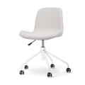 Nout-Fé bureaustoel bouclé beige - wit onderstel