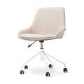 Nout-Isa bureaustoel beige - wit onderstel