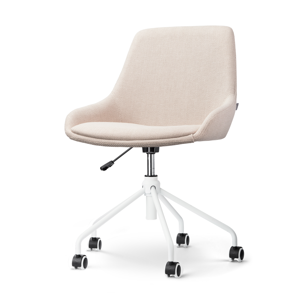 Nout-Isa bureaustoel beige - wit onderstel