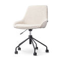 Nout-Isa bureaustoel bouclé beige - zwart onderstel