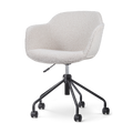 Nout-Mare bureaustoel bouclé beige - zwart onderstel