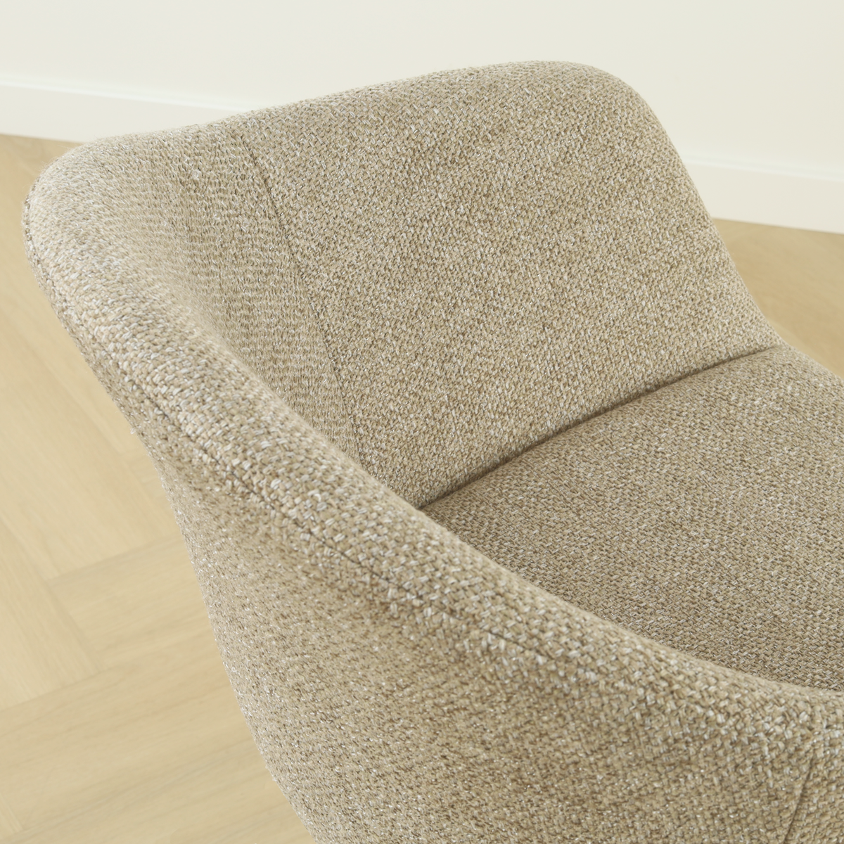 Nino-Otis barkruk taupe melange - zwart onderstel - 75 cm