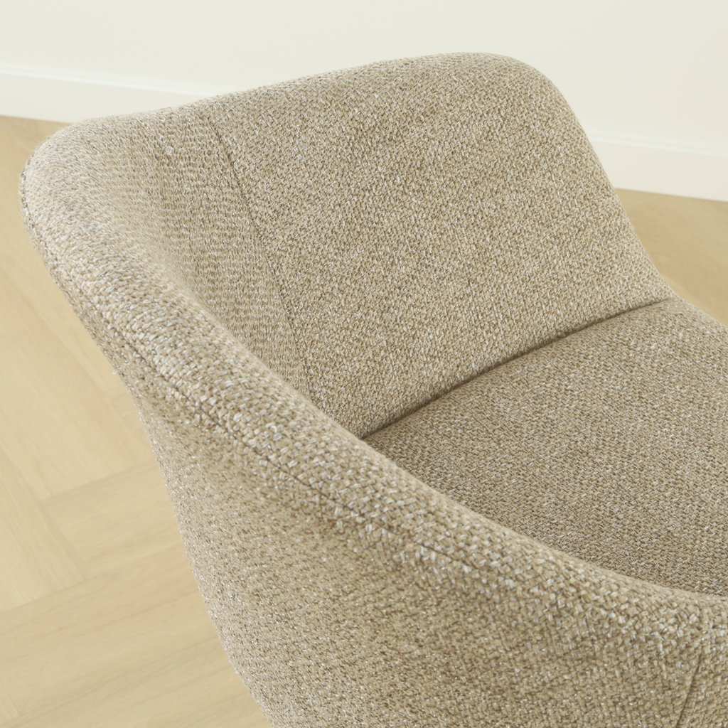 Nout-Otis bureaustoel taupe melange - wit onderstel