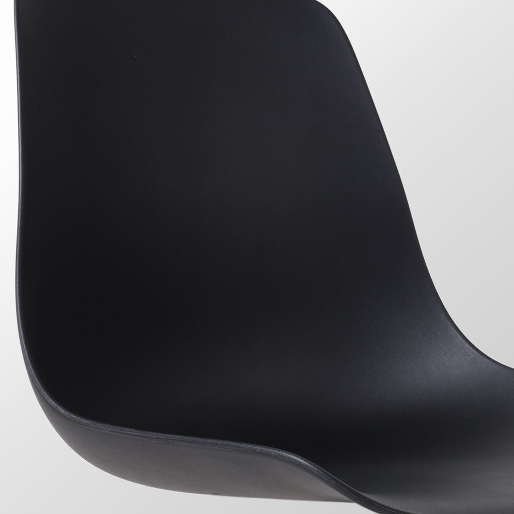 Nino-Pip barkruk zwart - wit onderstel - 65 cm