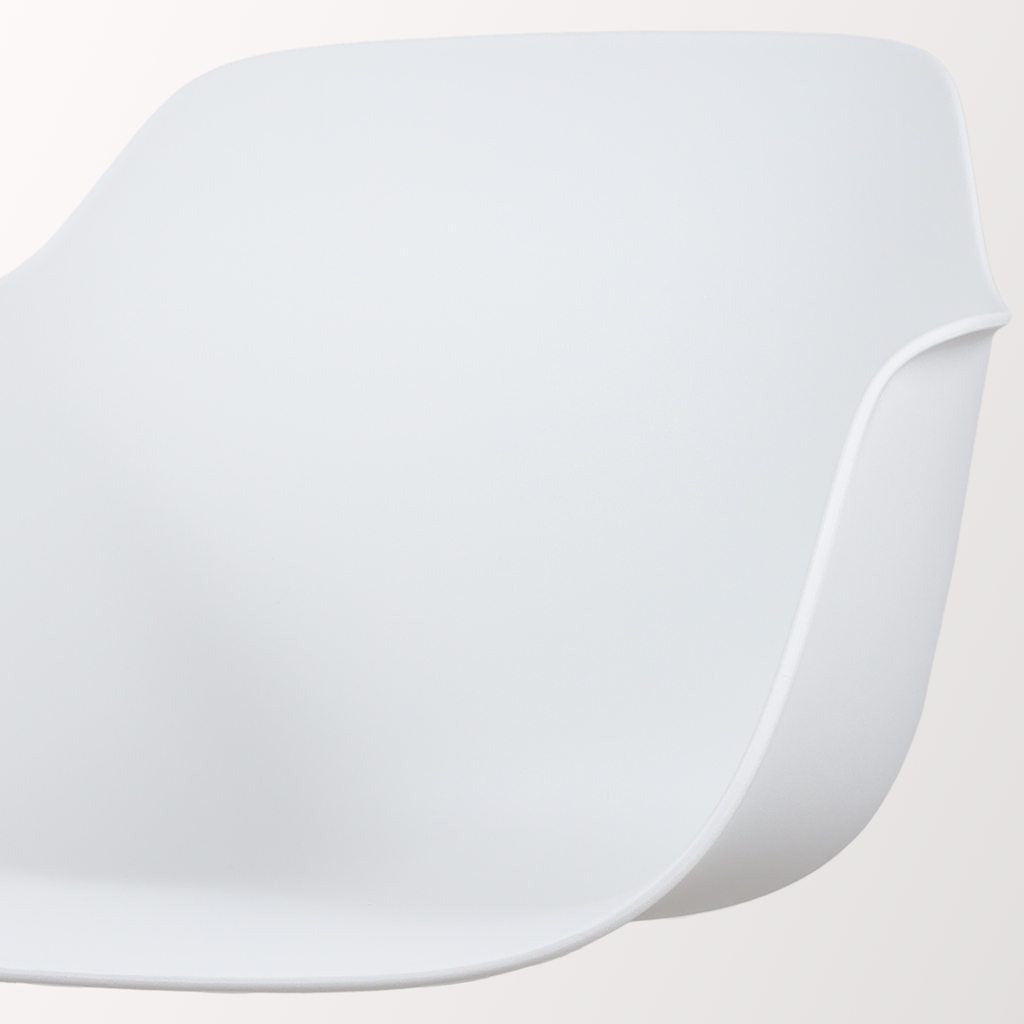 Nino-Puk barkruk wit - wit onderstel - 65 cm