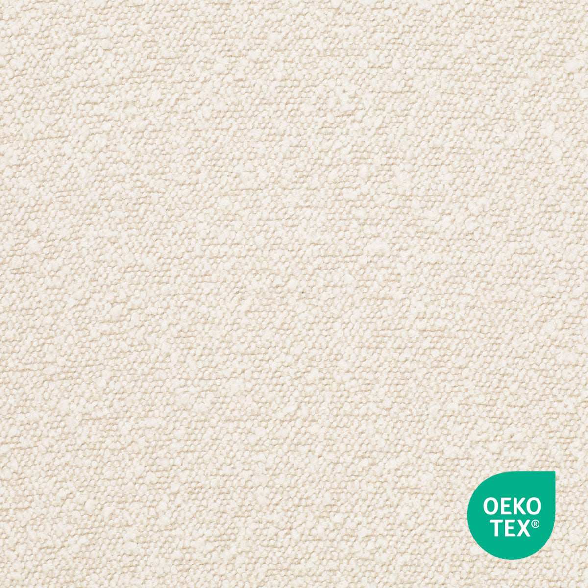 Nout-Fé bureaustoel bouclé beige - wit onderstel