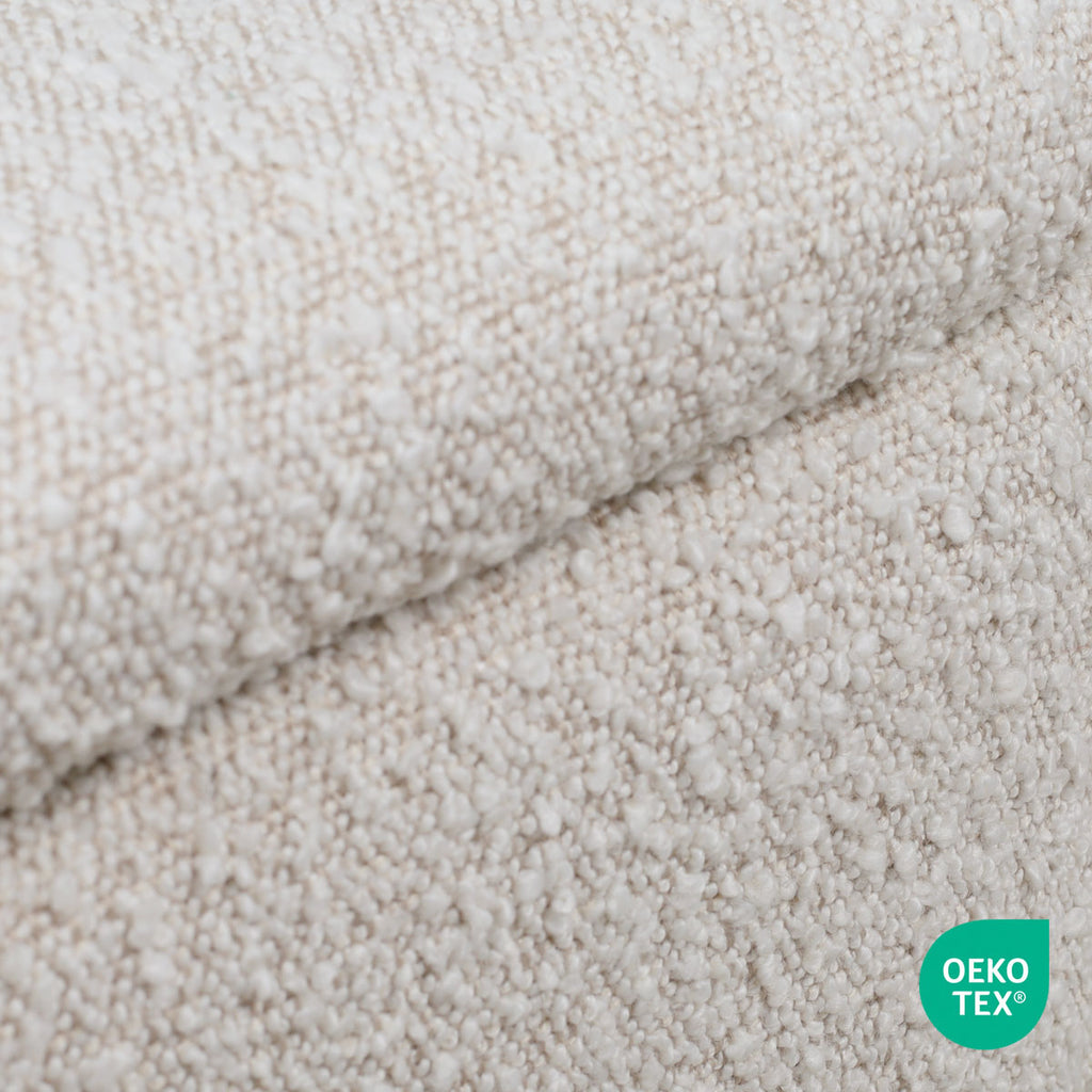 Nout-Mare bureaustoel bouclé beige - zwart onderstel
