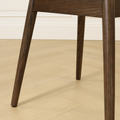 Nio-Mae eetkamerstoel beige - walnoot houten onderstel