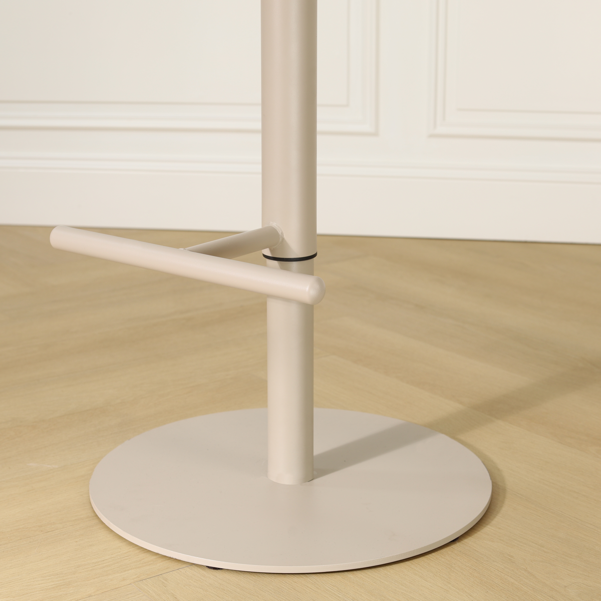 Niva-Mae draaibare tulp barkruk bruin blend - verstelbaar - beige onderstel