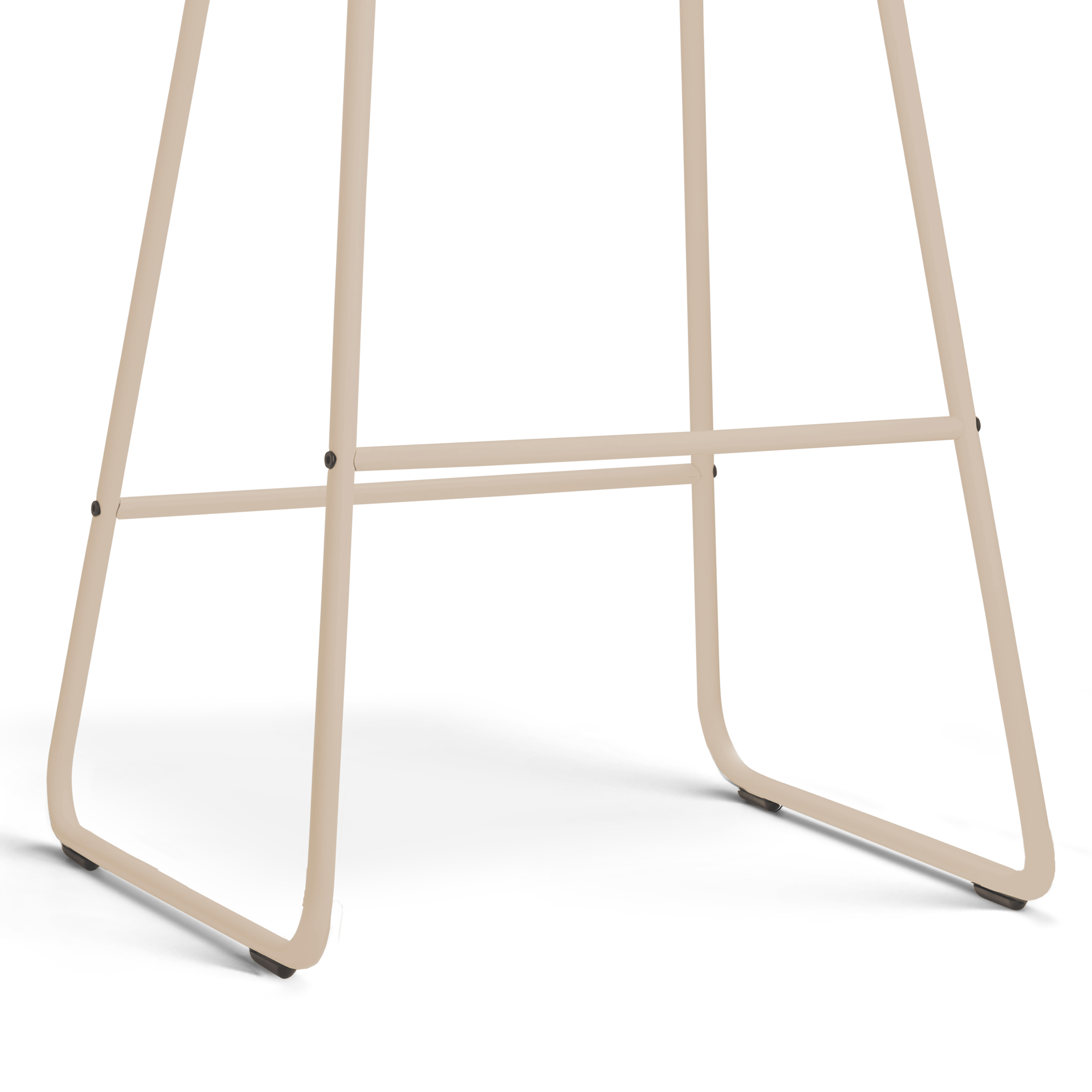 Nino-Mats barkruk cottonbeige - beige onderstel - 65 cm