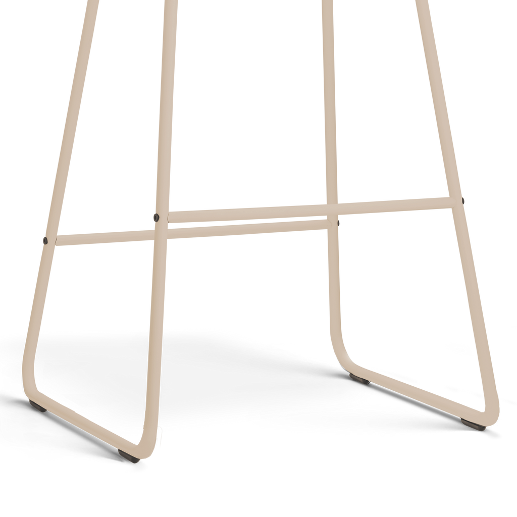 Nino-Liv barkruk zwart met warm oker zitkussen - beige onderstel - 65 cm
