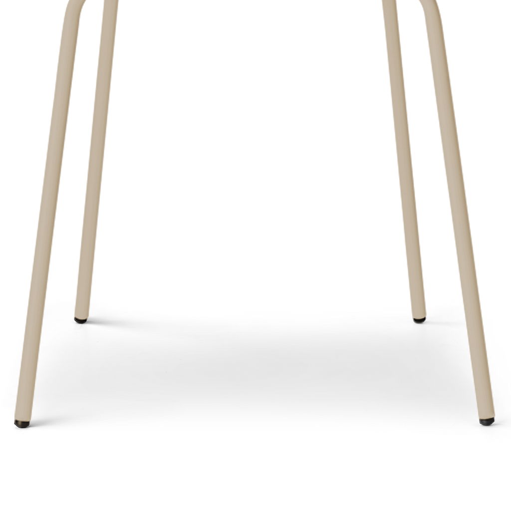 Nora-Liv eetkamerstoel wit met mosgroen zitkussen - beige onderstel