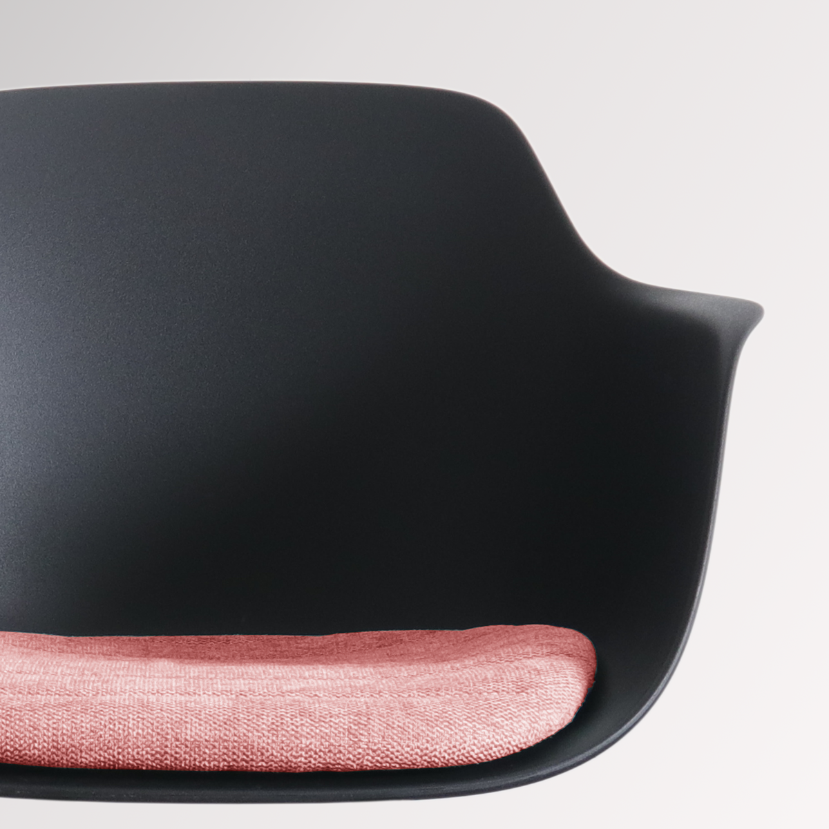Nino-Liz barkruk zwart met terracotta rood zitkussen - zwart onderstel - 75 cm